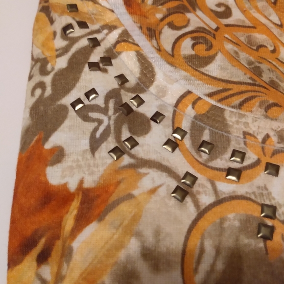 NWOT One World 🍁 🎃 Fall Halloween Ladies 3/4 Sleeve Shirt size large - Picture 3 of 8